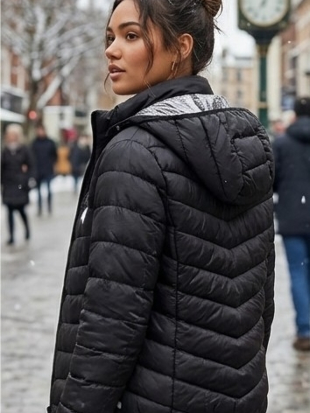 Unisex Heated Puffer Jacket – Black Medium